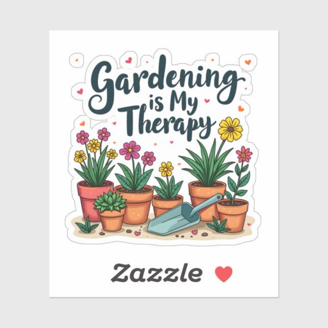 Gardening Is My Therapy Gardener Gardening Plant  (Sheet)