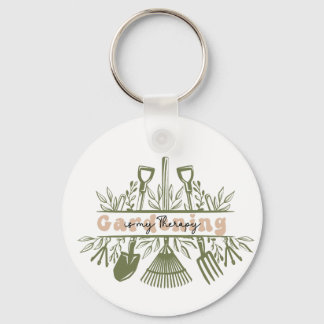 Gardening is my therapy key ring