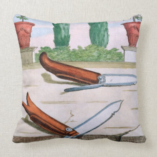 Gardening Knife, from 'Hesperides' by Giovanni Bat Cushion