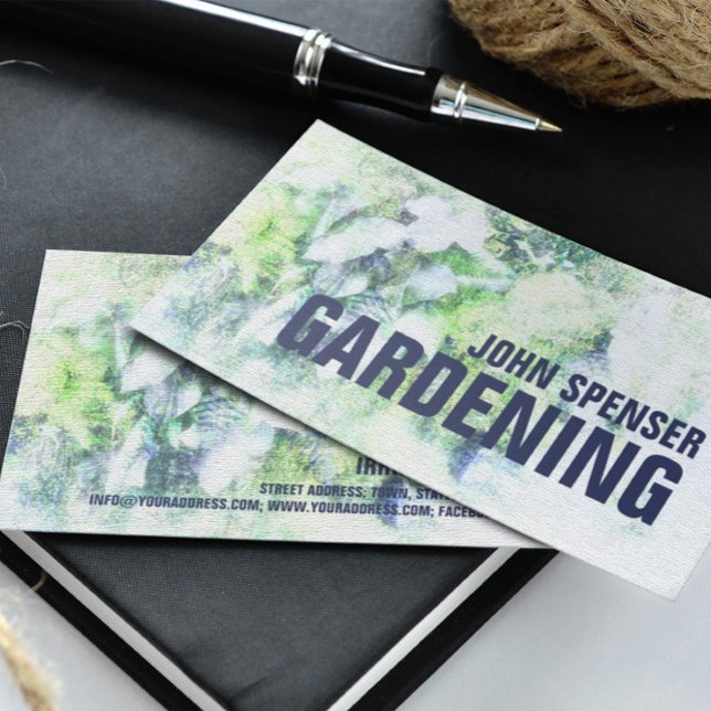Gardening Landscaping Lawn Care Nature Architect Business Card (Perfect for business)