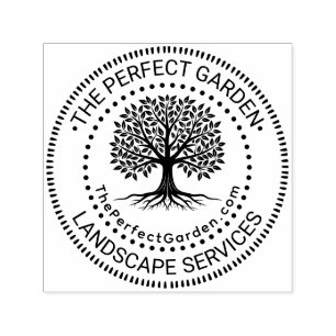 Gardening Landscaping Services Name Initials URL Self-inking Stamp