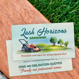 Gardening Lawn Care Landscaping  Business Card