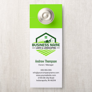 Gardening Lawn Care Landscaping Green Grass Door Hanger