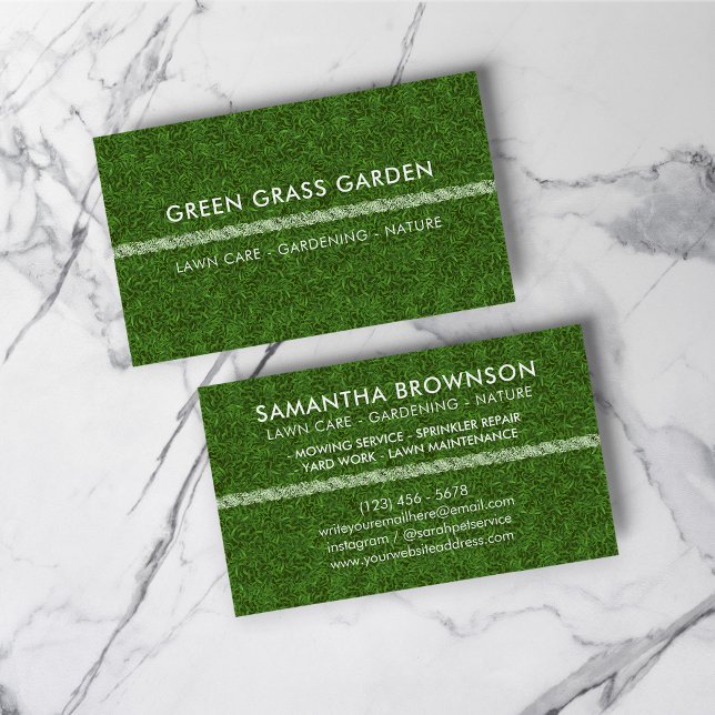 Gardening Lawn Grass Football Landscape Business Card (Gardening Lawn Grass Football Landscape Business Card)
