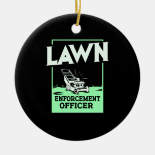 Gardening Lawn Mower Gift Ceramic Ornament