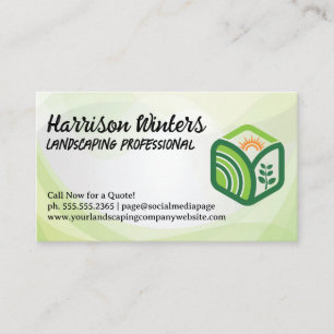 Gardening Logo Landscaping Business Card
