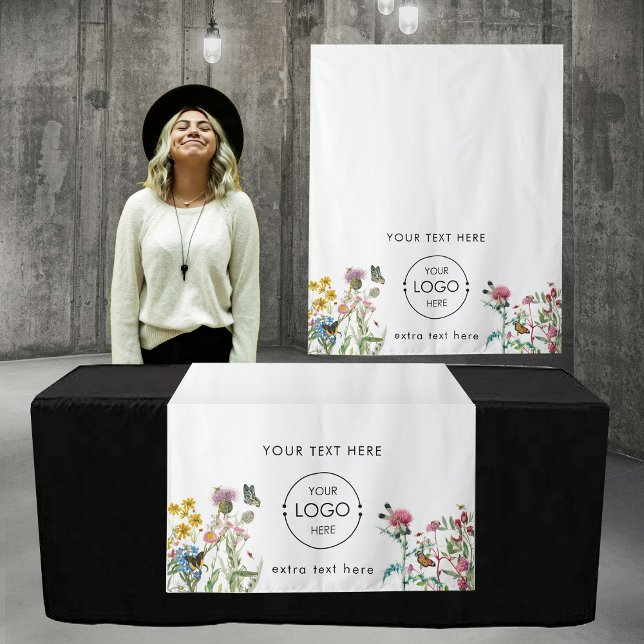 Gardening Logo Pop Up Shop Table Runner Sign Tapestry (Gardening Logo Pop Up Shop Table Runner Sign Tapestry)