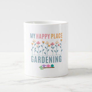 Gardening: My Happy Place Large Coffee Mug