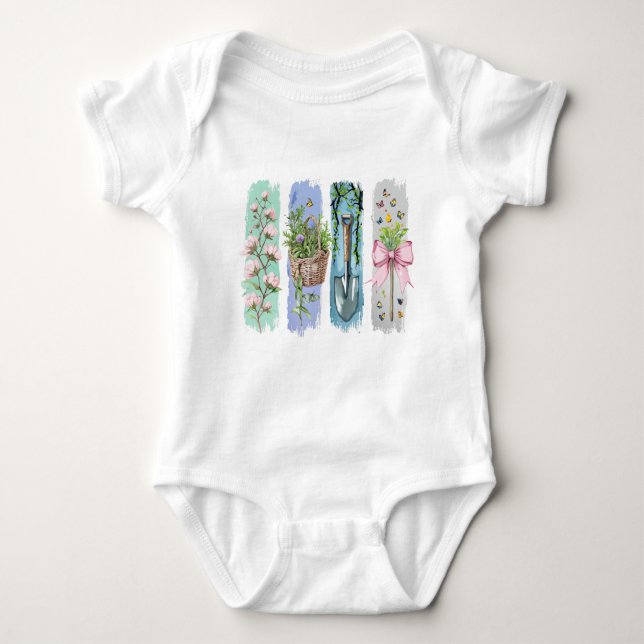 Gardening Nature Lover Baby Bodysuit (Front)