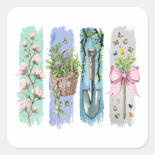 Gardening Nature Lover Square Sticker