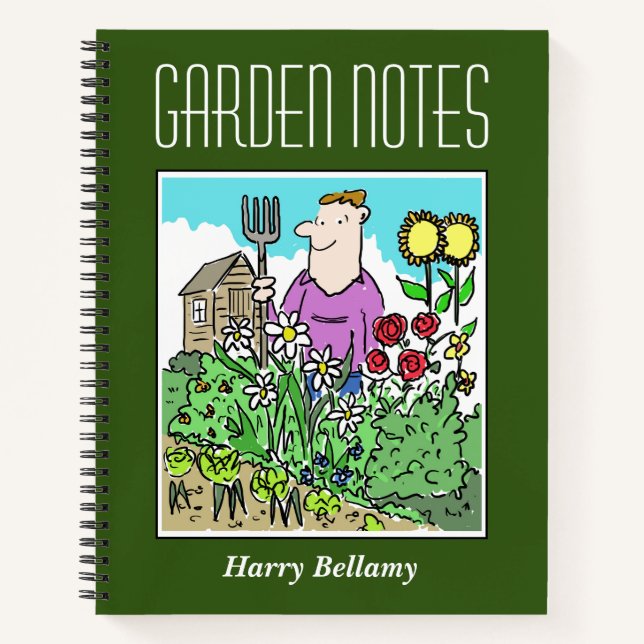 Gardening Notebook with Owner's Name (Front)