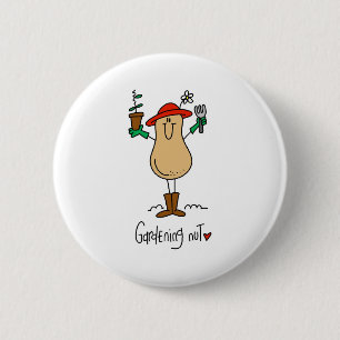 Gardening Nut 6 Cm Round Badge