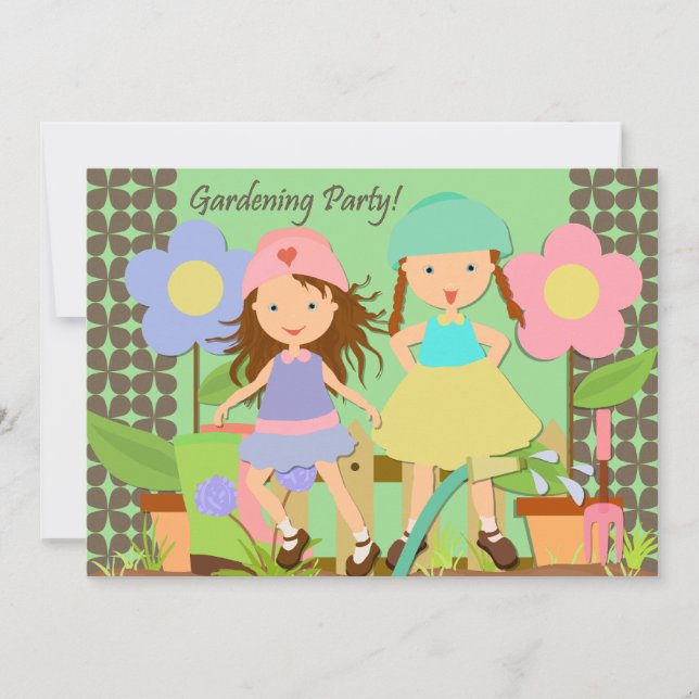 Gardening Party 5x7 Birthday Invitation (Front)