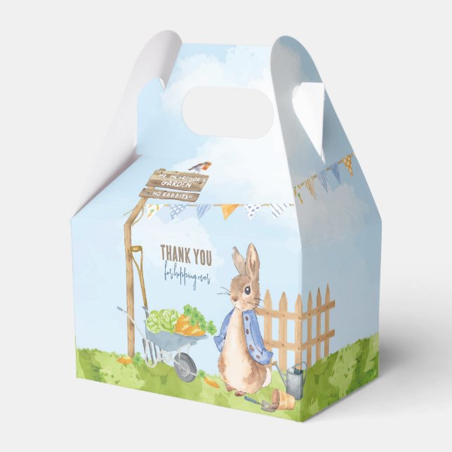 Gardening Peter the Rabbit Favour Box (Front Side)