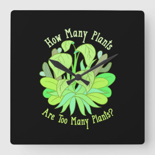 Gardening Plant Lover Gifts Square Wall Clock