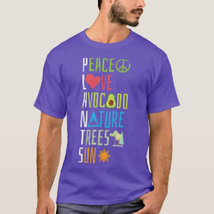 Gardening Plant Peace Love Avocado Nature Trees Su T-Shirt