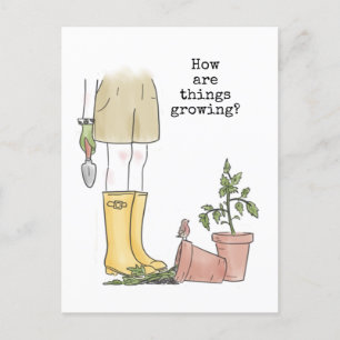 Gardening Postcard