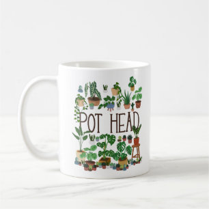 Gardening Potted Plant Pot Head Coffee Mug