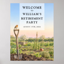 Gardening Retirement Party Welcome Sign