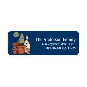 Gardening Scene Spring Season Return Address Label