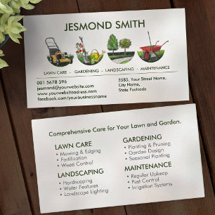 Gardening Services - Hand drawn Illustration Business Card