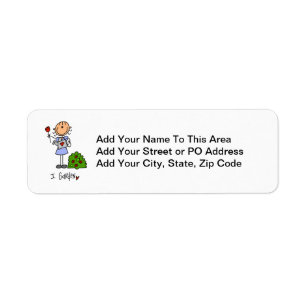 Gardening Stick Figure Return Address Label