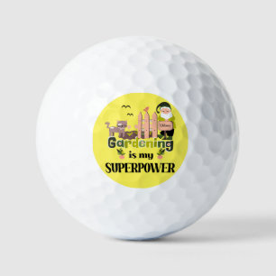 Gardening Superpower, Cute Gardener Golf Balls