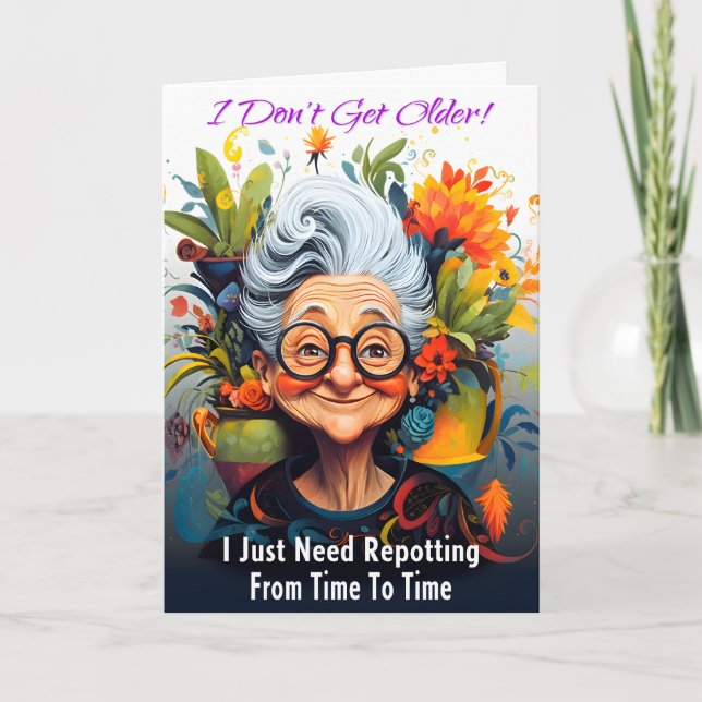 Gardening Theme Custom Birthday - Anniversary Card (Front)