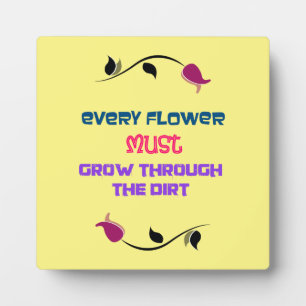 Gardening Themed Typography Inspirational Quote Plaque