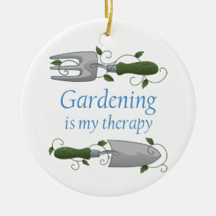 Gardening Therapy Ceramic Ornament