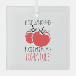 Gardening Tomatoes Gardener Gift Glass Tree Decoration