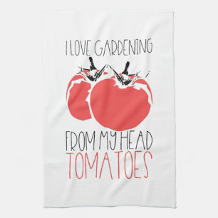 Gardening Tomatoes Gardener Gift Tea Towel