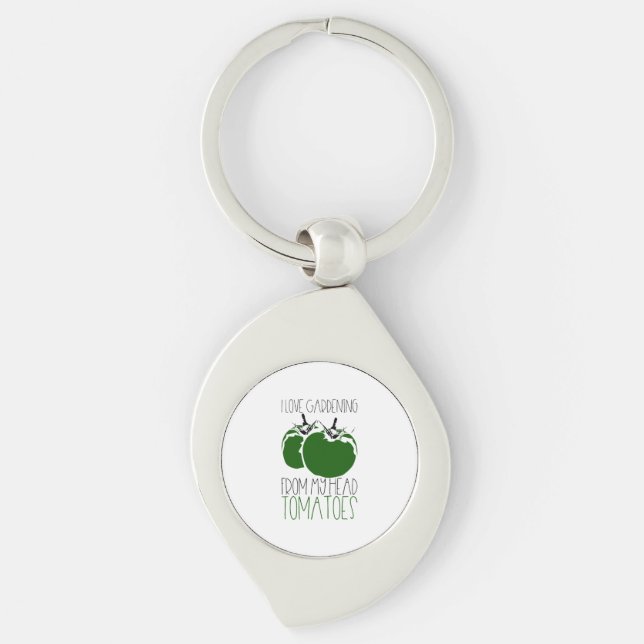 Gardening Tomatoes Key Ring (Front)