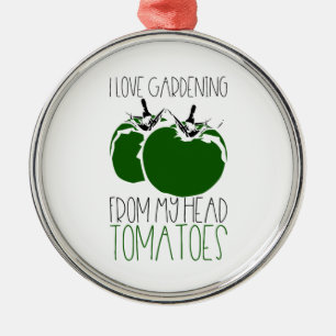 Gardening Tomatoes Metal Ornament