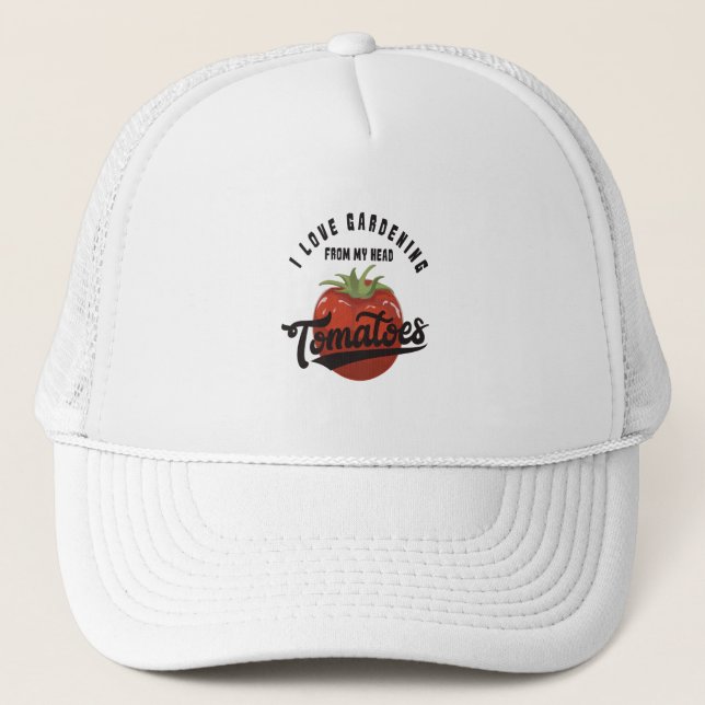 Gardening Tomatoes Trucker Hat (Front)