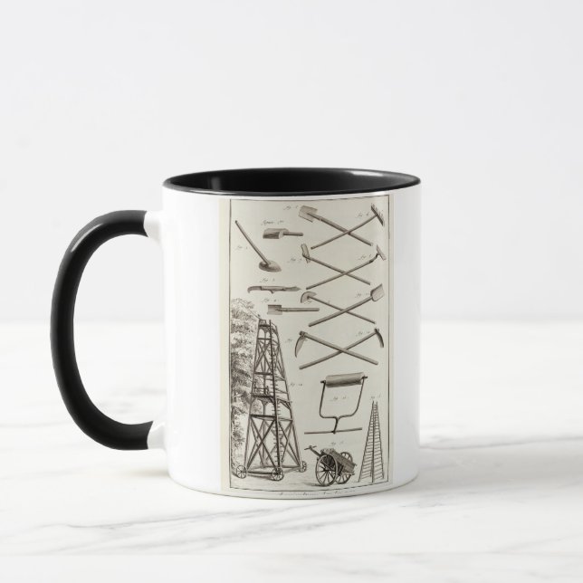 Gardening tools and a mobile pruning platform, fro mug (Left)
