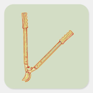 Gardening tools Loppers Square Sticker