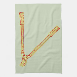 Gardening tools Loppers Tea Towel