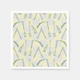 Gardening tools Pattern Napkin
