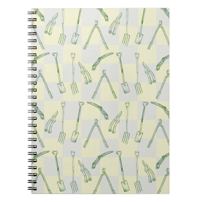Gardening tools Pattern Notebook (Front)