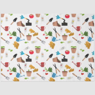 Gardening Tools Plants Gardener Nursery Pattern Tissue Paper