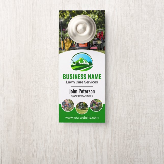 Gardening Tree Service Mountain Landscape Style Door Hanger (On Knob)
