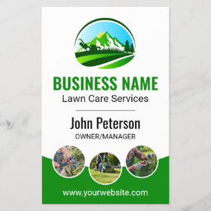 Gardening Tree Service Mountain Landscape Style Flyer
