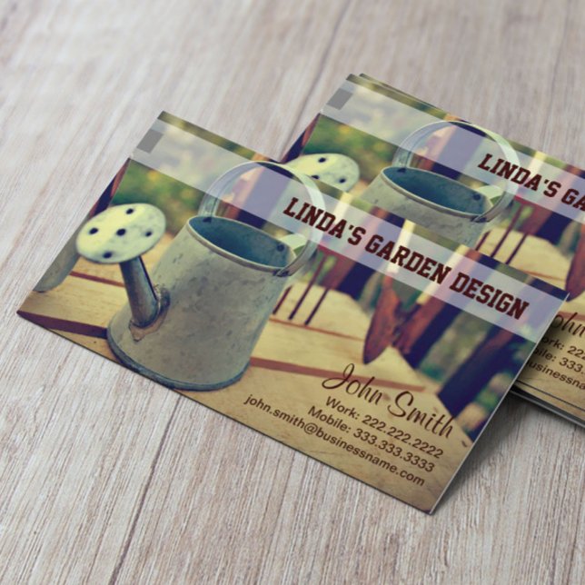 Gardening Watering Can Business Card (Creator Uploaded)