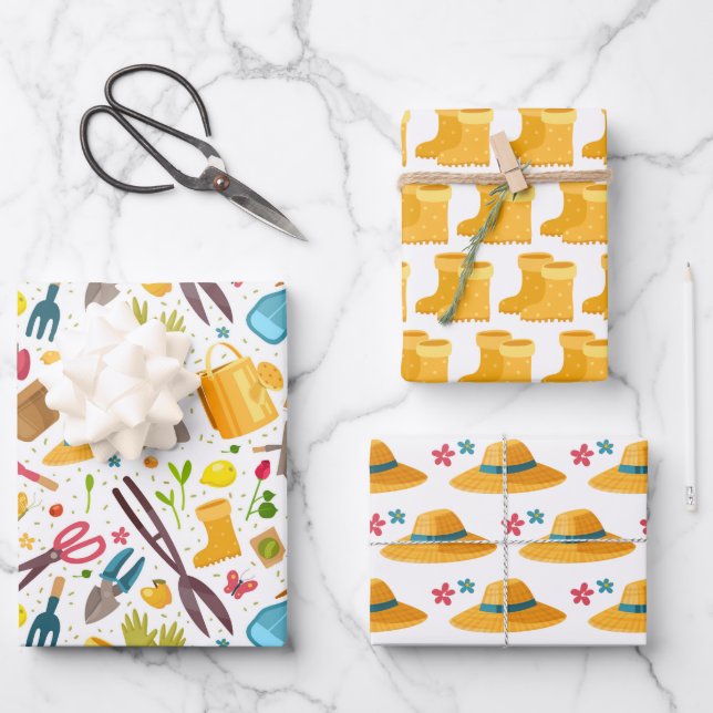 Gardening  wrapping paper sheet (Front)