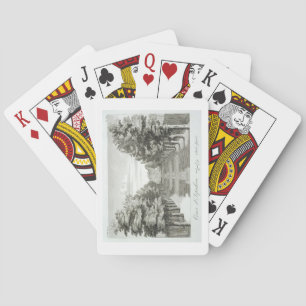 Gardens at Tshehar-Bagh, Isfahan, from' Voyages du Playing Cards