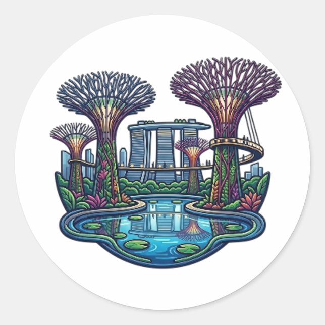 GARDENS BY THE BAY CLASSIC ROUND STICKER (Front)