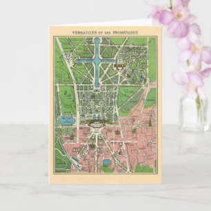Gardens of Versailles, Restored Vintage 1920 Card