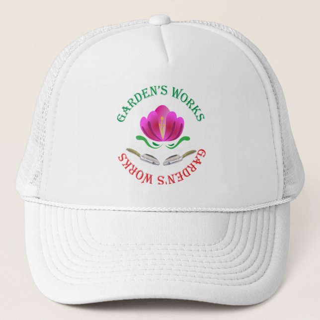 Garden's works trucker hat (Front)