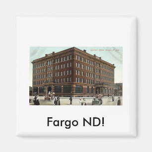 Gardner Hotel, Fargo ND Vintage 1910 Magnet